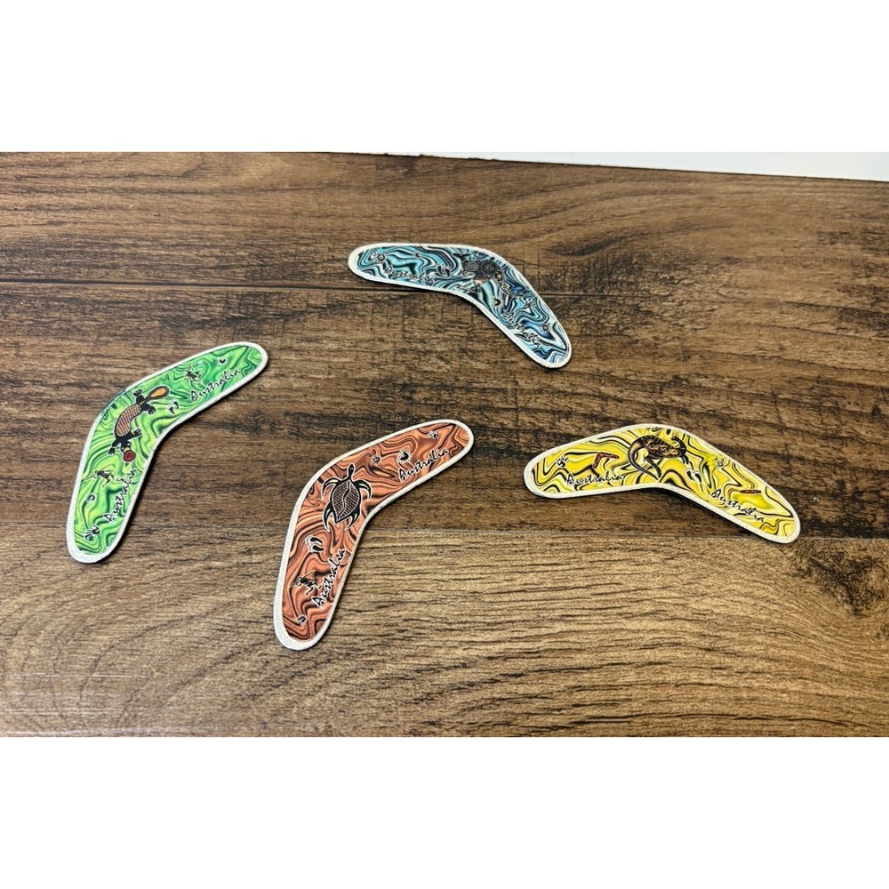 Australia Boomerang 3" Fridge Magnet Lot Rubber Kangaroo Platypus Turtle